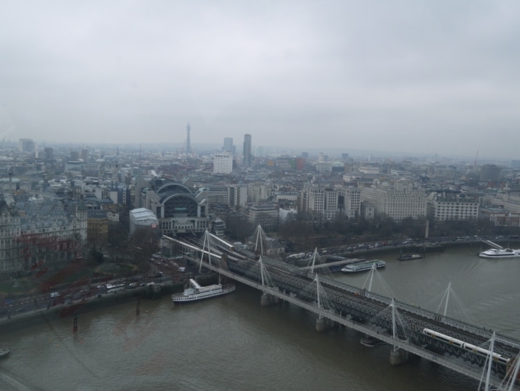 View From The London Eye - Charing Cross Station