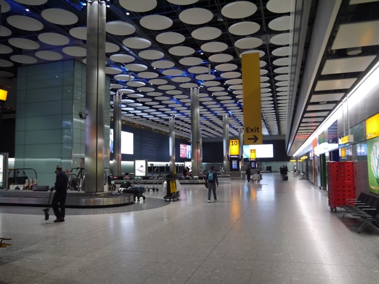 Baggage Collection At London Heathrow Terminal 5 