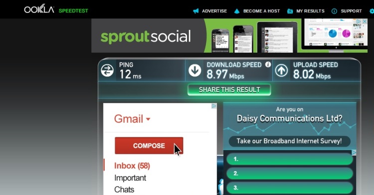 Wifi Speed Test At Marriott Hotel, Swansea