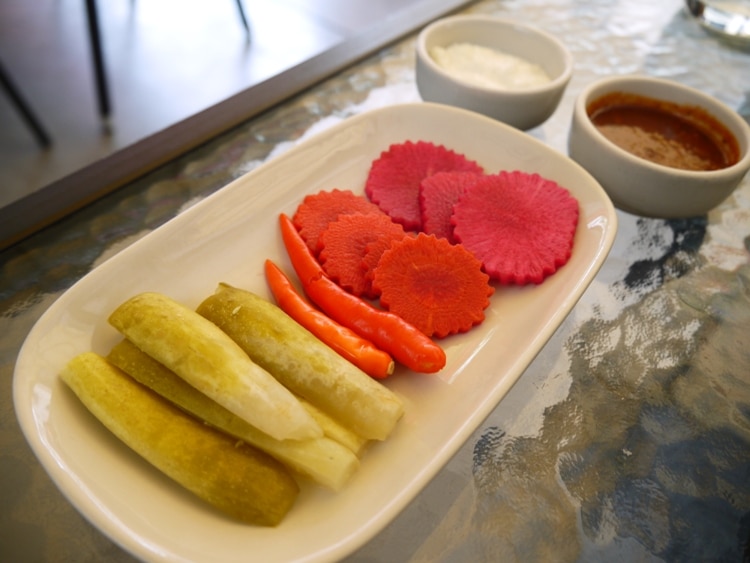 Pickled Vegetables At Nadimos Lebanese Restaurant