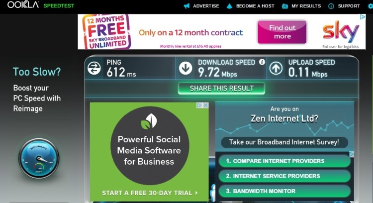 Wifi Speed Test At Swansea Central Travelodge