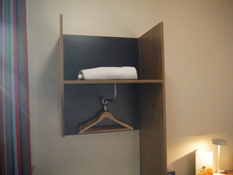 Shelf And Hangers At Covent Garden Travelodge
