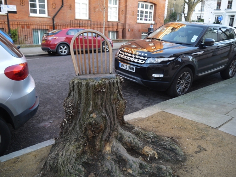 The Tree Stump That Thinks It's A Chair, Notting Hill, London