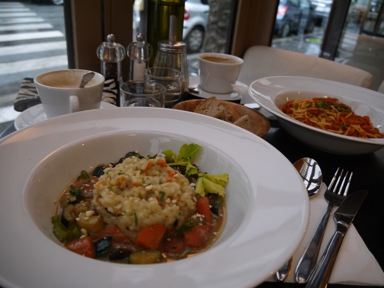 Risotto Cremeux, Wok De Legumes At Brasserie Lola, Paris