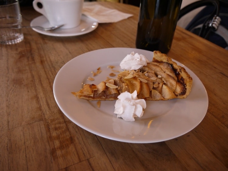 Vegan Apple Tart & Cream At Brasserie Lola, Paris