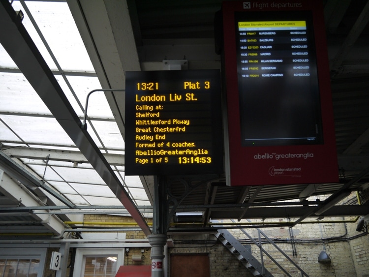 13:21 Train Cambridge To London Liverpool Street