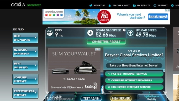 Wifi Speed Test At The Old Bank Hotel, Oxford