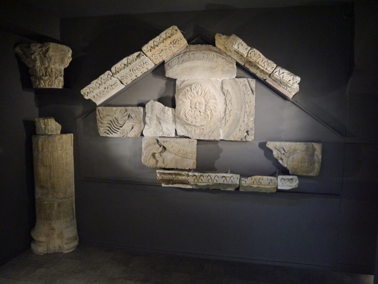 The Temple Pediment At Roman Baths