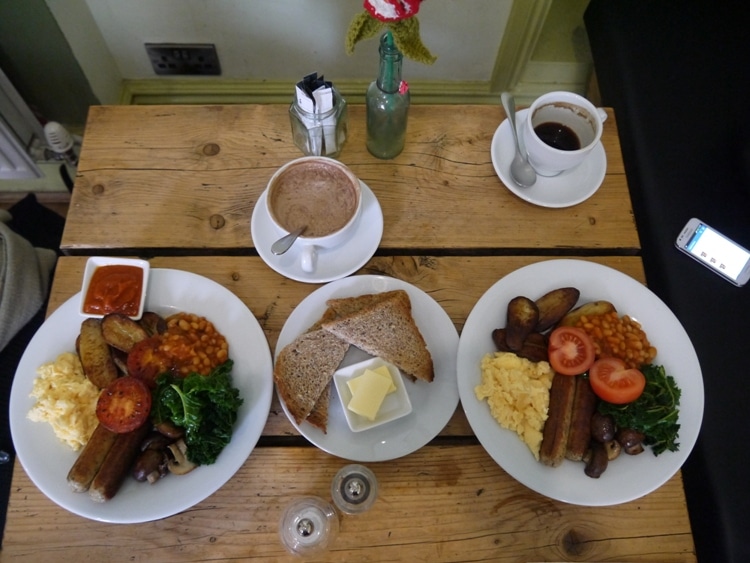 The Monster Veggie Brekky At The Green Rocket Cafe, Bath