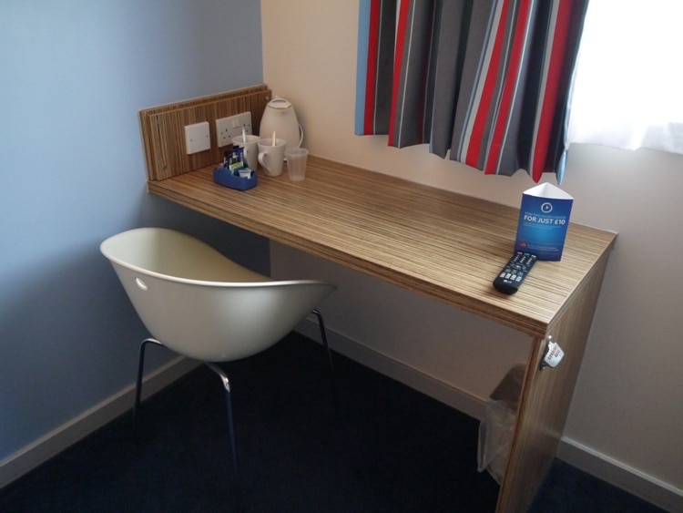 Desk & Chair At Travelodge, Fulham