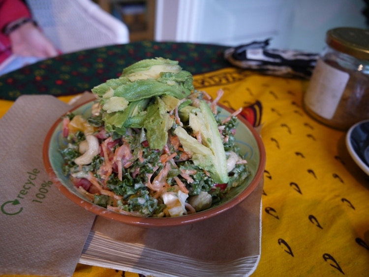 Raw Kale Salad At Vegabond, Amsterdam