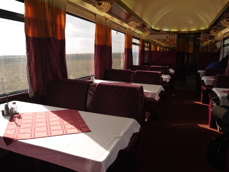 Restaurant Car On Berlin To Prague Train