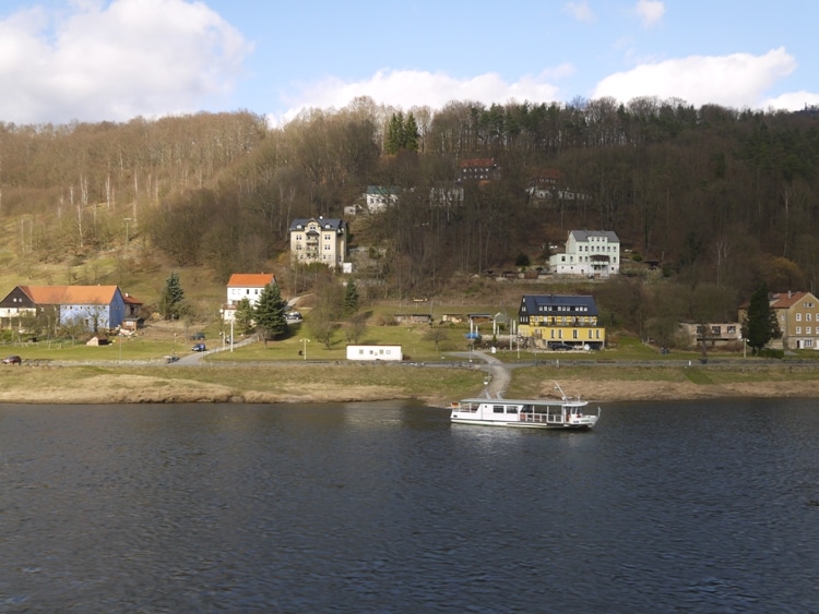 Houses Along The River Elbe