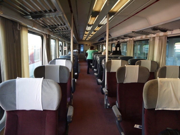First Class Carriage On The Bratislava To Budapest Train