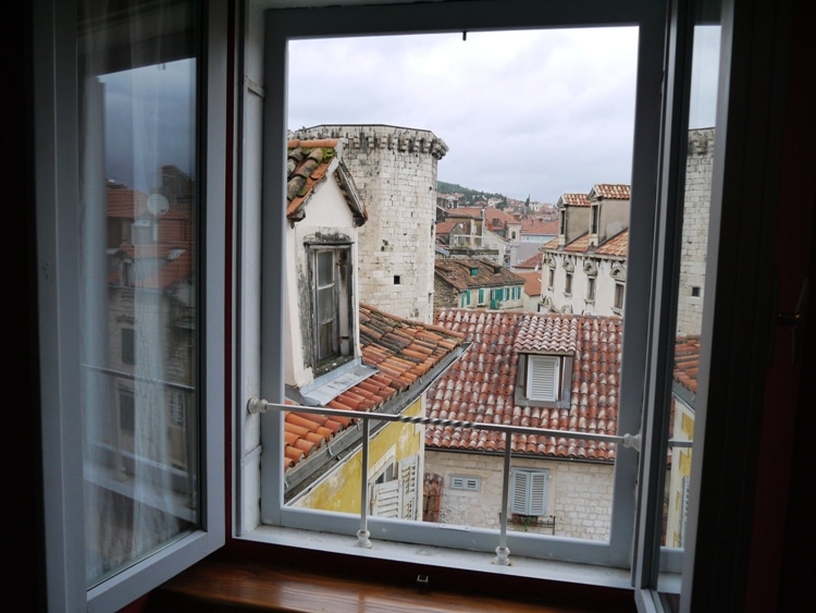 View From Our Bedroom Window At Dosud Apartments, Slit, Croatia