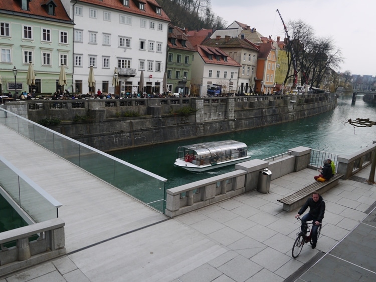 Ljubljanica River Near Ljubljana Town Square