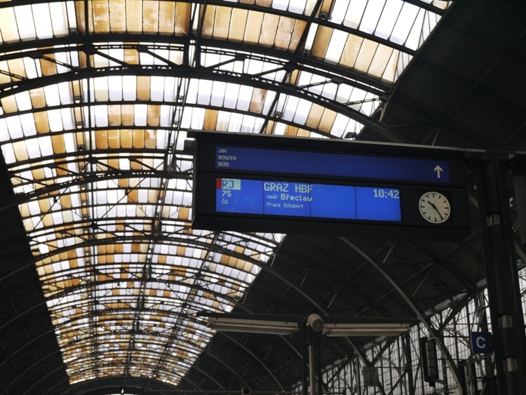 Waiting For The Prague To Vienna Train