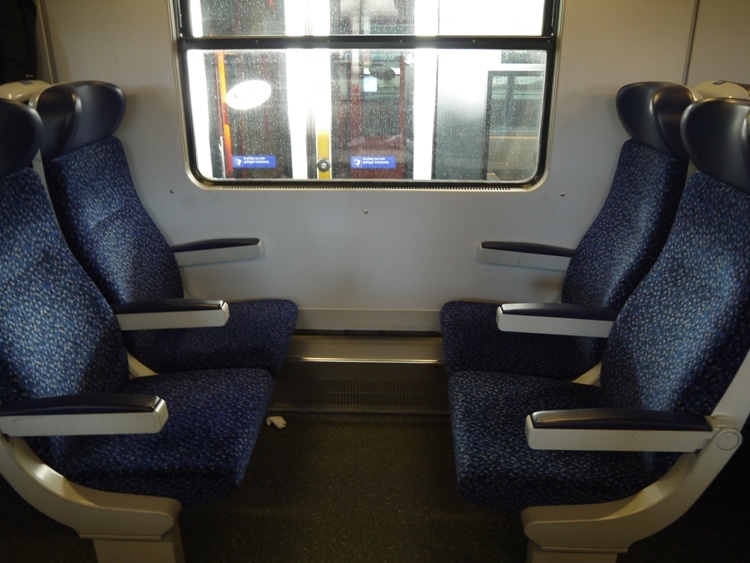 Seats On 2nd Class Carriage On Vienna To Bratislava Train