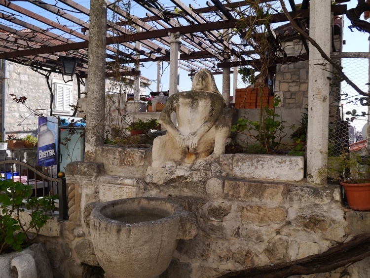 Statue Of Woman In Dubrovnik Old Town