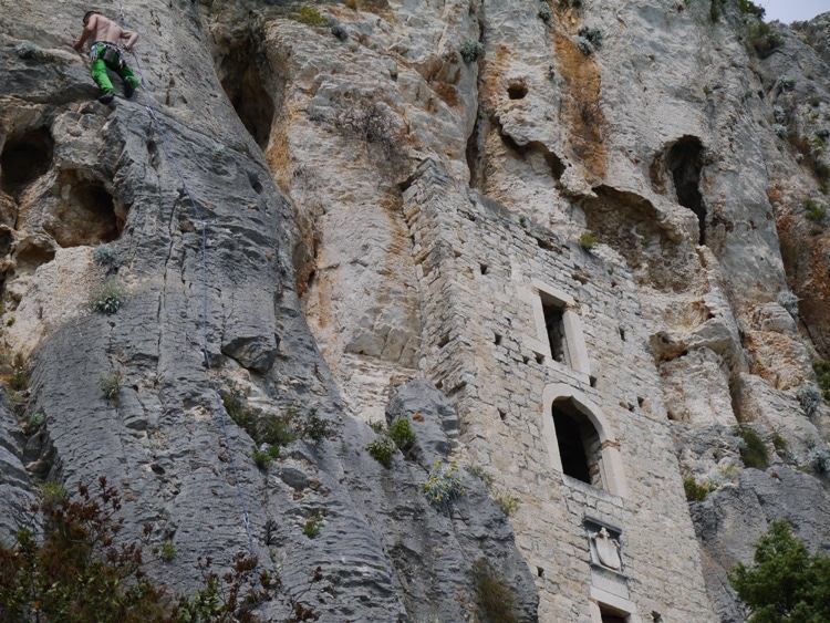 Rock Climbing Next To The Hermitage Caves, Marjan Hill, Split, Croatia