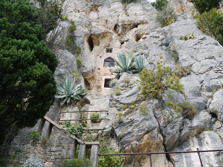 The beautiful Hermitage Caves on Marjan Hill in Croatia.