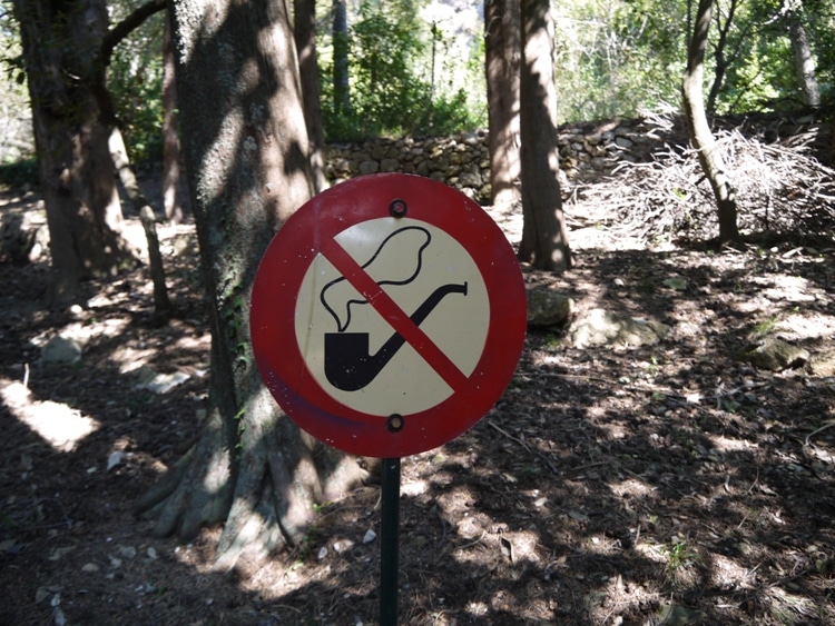 No Smoking Pipes At Lokrum Island