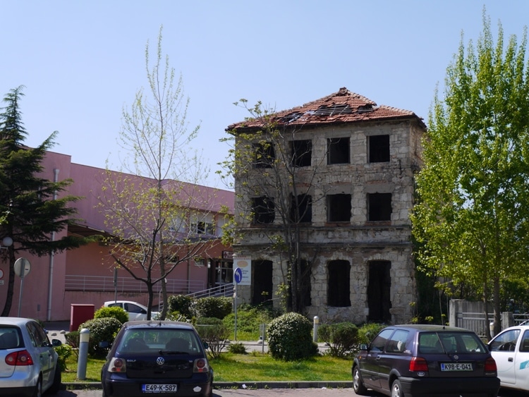 Bomb Damaged Buildings In Mostar, 2015