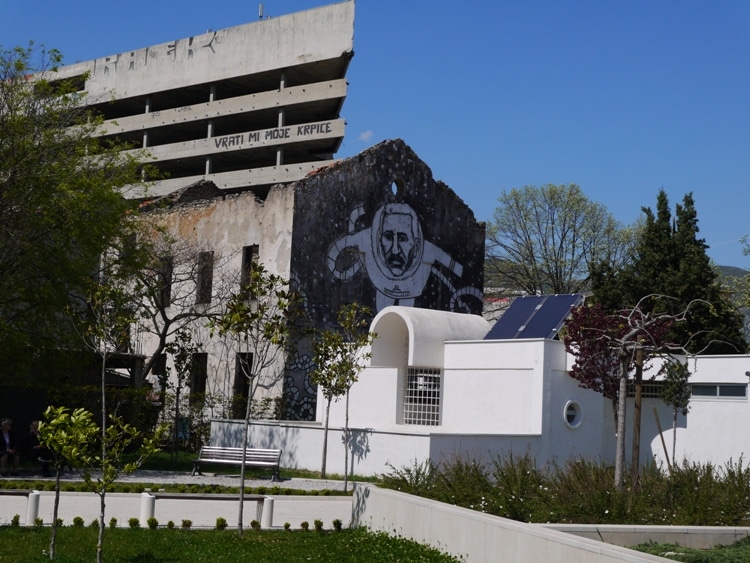 Bomb Damaged Buildings In Mostar, 2015