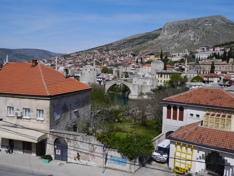 View From Terrace At Villa Anri, Mostar, Bosnia