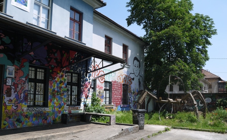 Giant Spider Sculpture At Metelkova City, Ljubljana