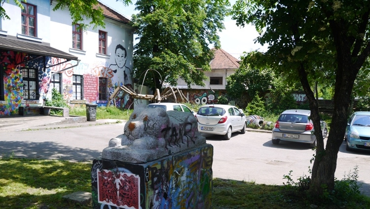Giant Cat At Metelkova Mesto, Ljubljana