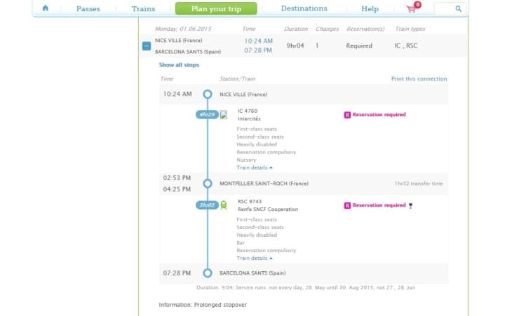 Nice To Barcelona Train Times