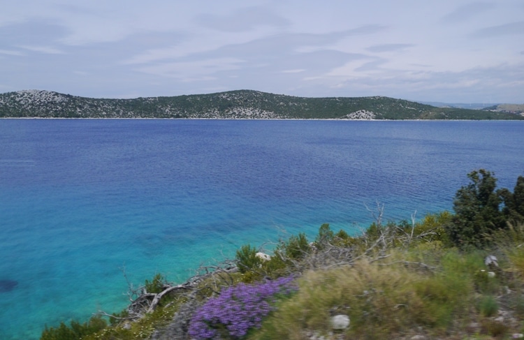 Beautiful Coastline Along Split To Sibenik Bus Route