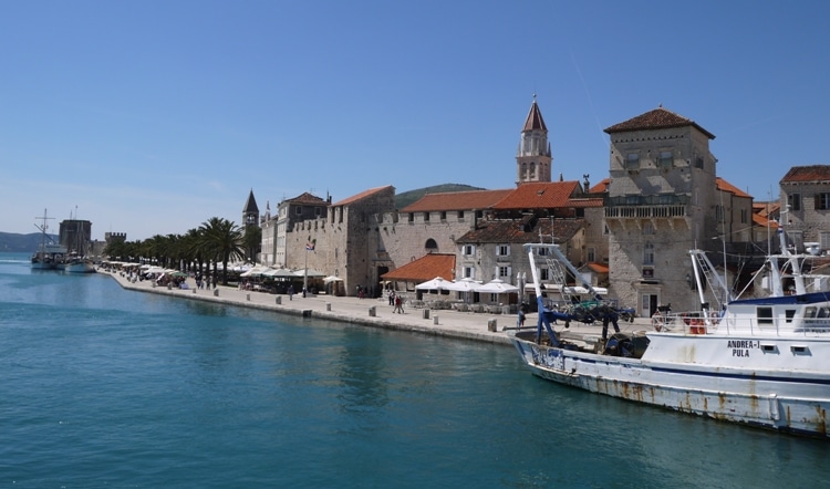 Looking Back At Trogir From The Trogir-Ciovo Bridge