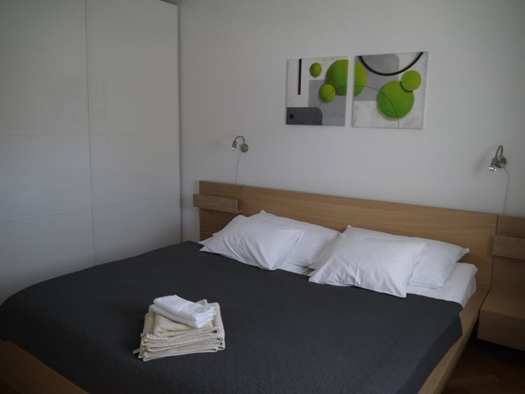 Bedroom At White Apartment, Ljubljana, Slovenia