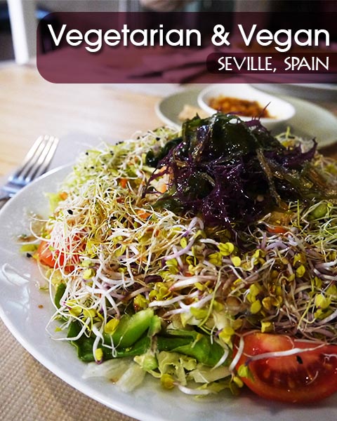 Green Salad With Seaweed & Germinated Seeds At Gaia Bar Ecologico, Seville, Spain
