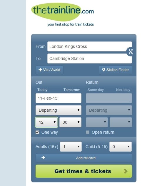 London To Cambridge Train