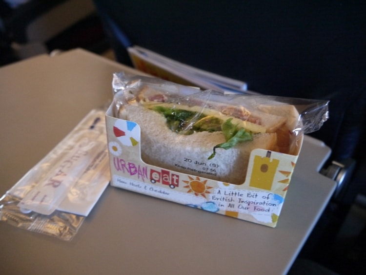 On Board Snack On Seville To London Gatwick Flight