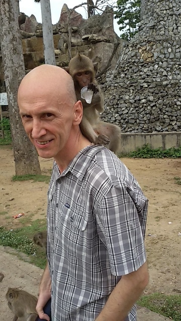 A Monkey On My Back At Wat Kai, Ayutthaya