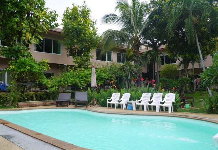 Swimming Pool At Sabai@Kan Resort, Kanchanaburi, Thailand