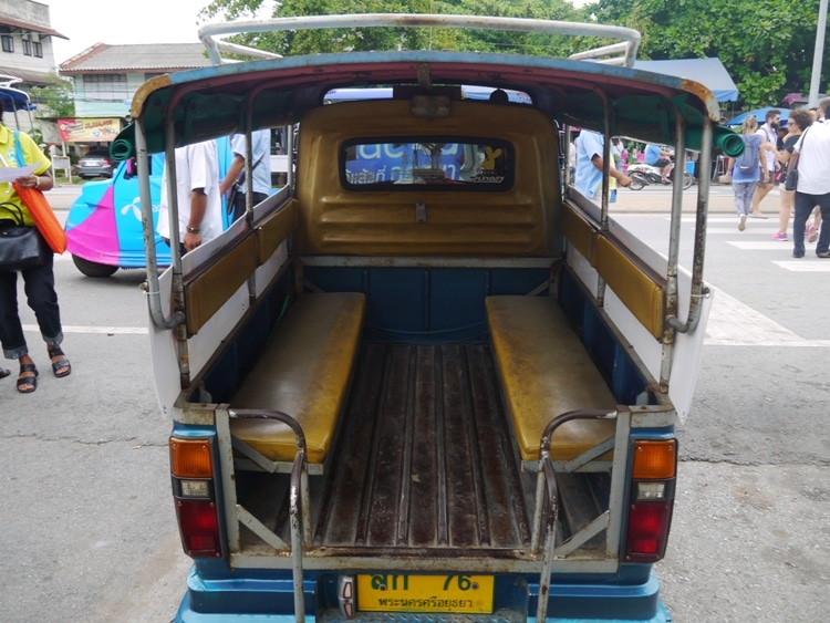 Our Tuk-Tuk From Auyutthaya Train Station To Wat Kai