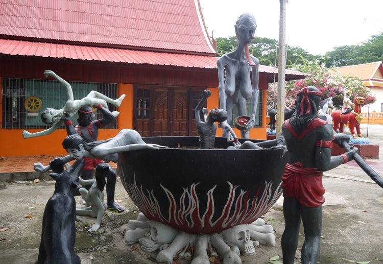 A Vision Of Hell At Wat Kai, Ayutthaya, Thailand