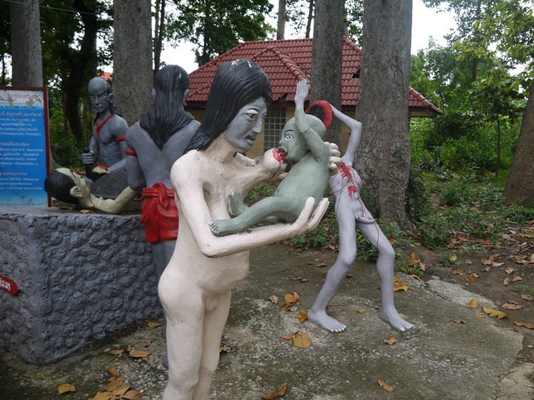 Breast Feeding At Wat Kai, Ayutthaya