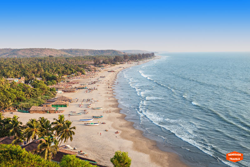 The Arambol Beach in Goa, India